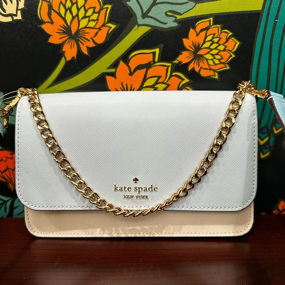 Kate Spade Madison Mini Flap Crossbody – Colorblock Crisp Sky – NWT - Picture 2 of 10